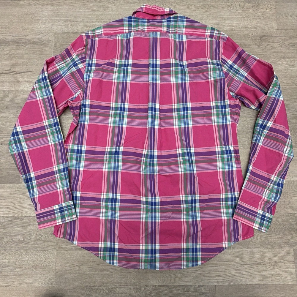 Polo Ralph Lauren Classic Fit Shirt Mens L Pink Plaid Button Down Cotton NWOT - Picture 5 of 10